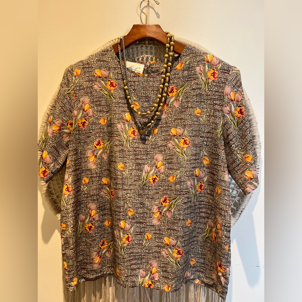 Vintage Kathie Lee ~ size 14 ~ floral top